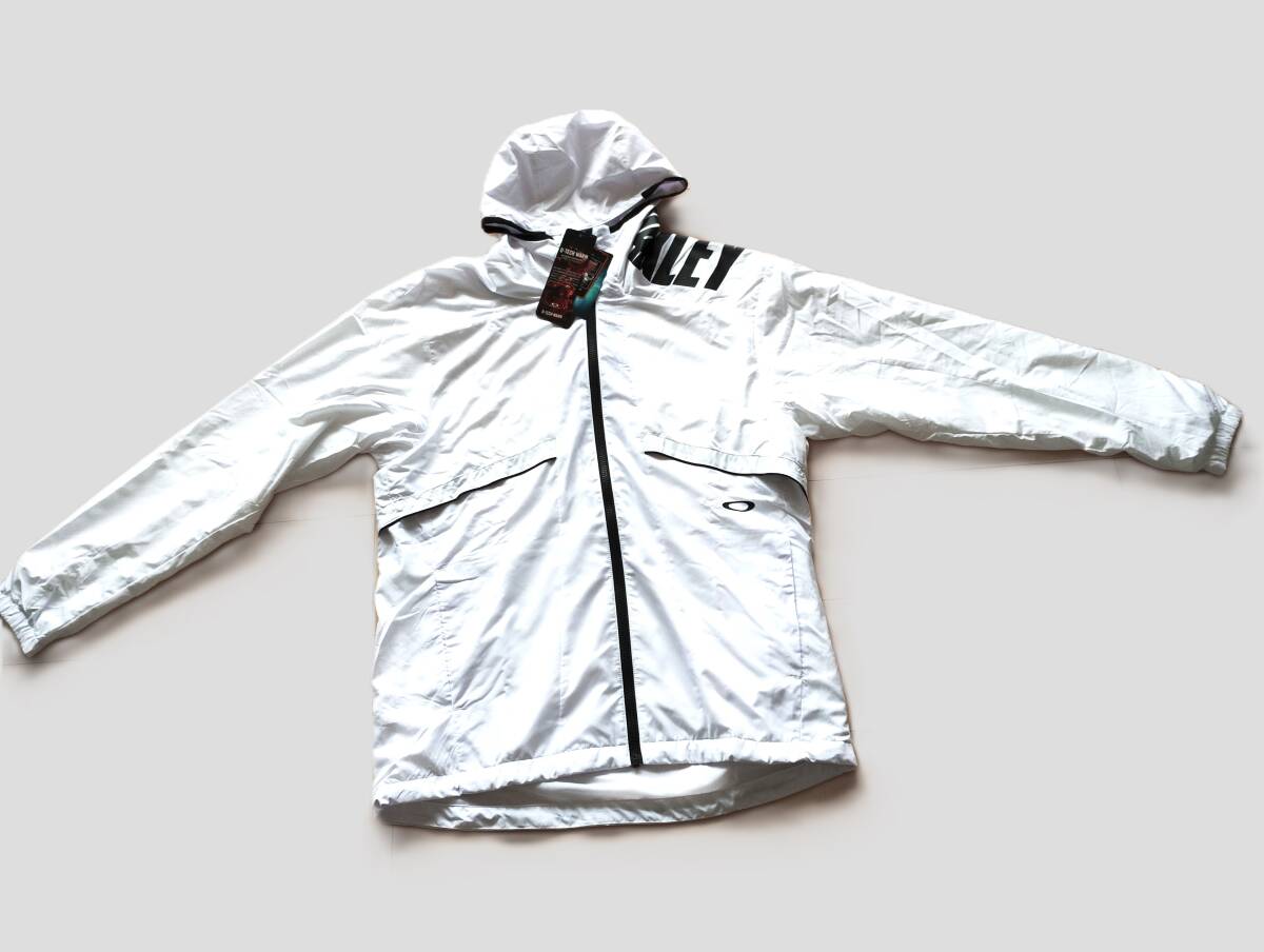 241004 新品　OAKLY　オークリー　シンプル　ジップアップ　SOLOTEX　白　L　ユニセックス