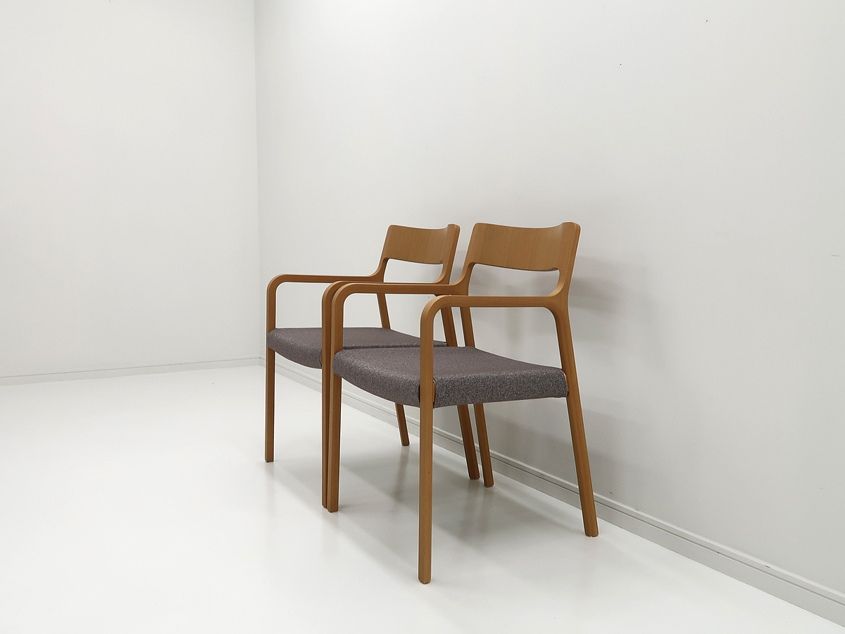 arflex アルフレックス社 「RINN/リン」 アームチェア オーク材 2脚セット（R-130）/ カッシーナ B&B アクタス