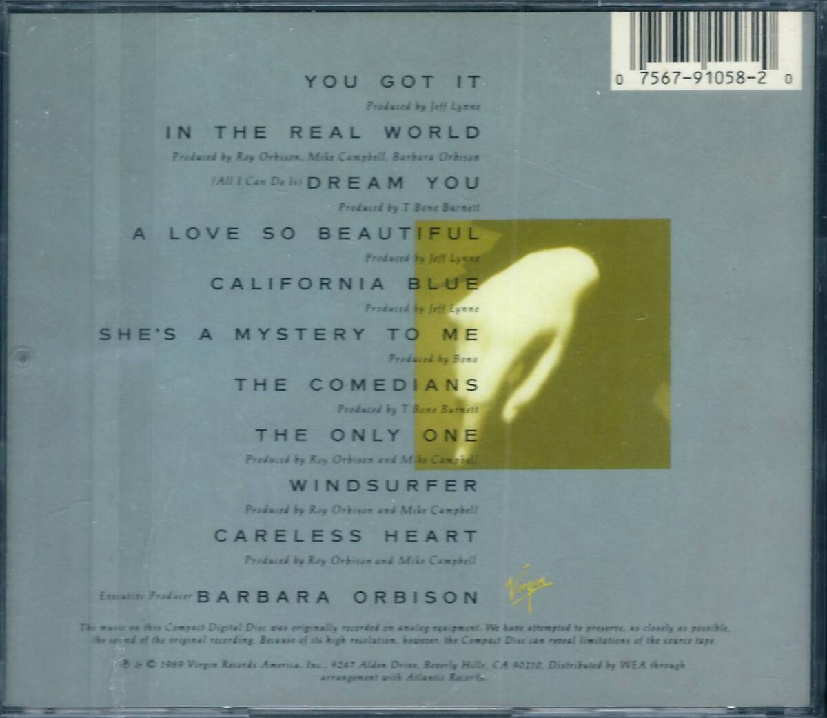 ROY ORBISON / Mystery Girl 791058-2 USA盤CD ロイ?オービソン / ミステリー?ガール JEFF LYNNE TOM PETTY T-BONE BURNETT 4枚同梱発送