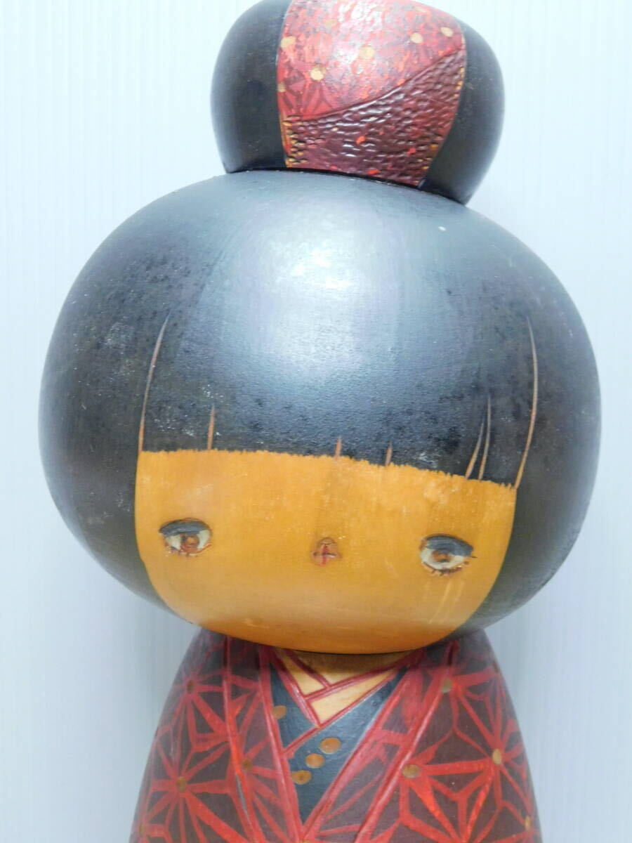 創作こけし 福島汪江 ふくしまひろえ 34cm 近代こけし 童女/K944 創作こけし 福島汪江 ふくしまひろえ 34cm 近代こけし 童女/K944