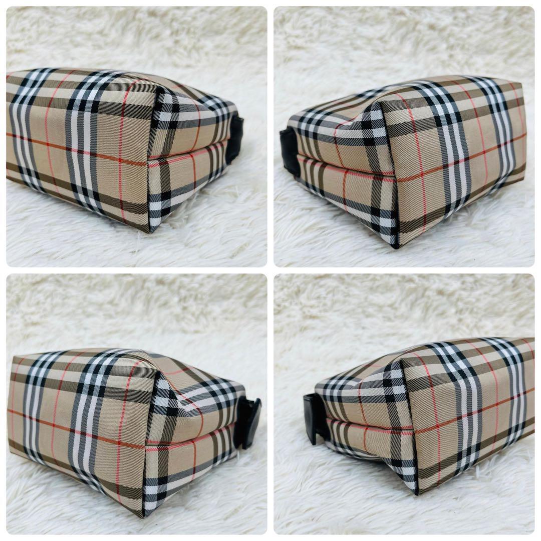 【大注目】 BURBERRY LONDON ポーチ キャンバスナイロン ノバチェック バッグ