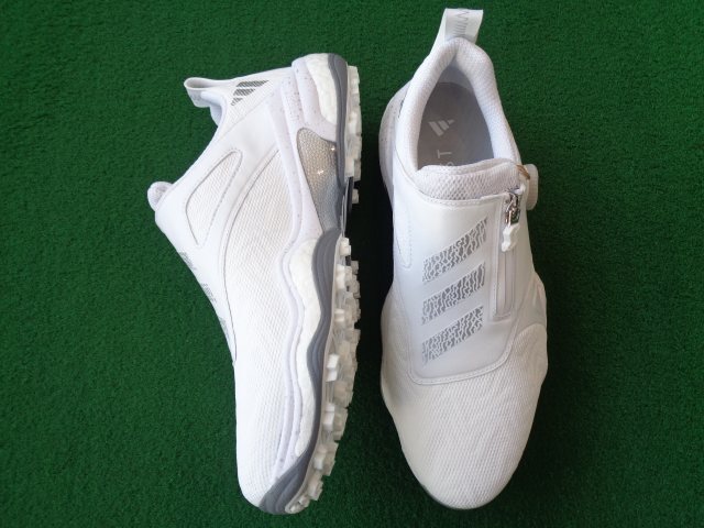 GK石川橋●新品269 アディダス◆コードカオスボア ゴルフシューズ◆NKZ93◆ホワイト×シルバー◆ID8605◆26.5cm◆