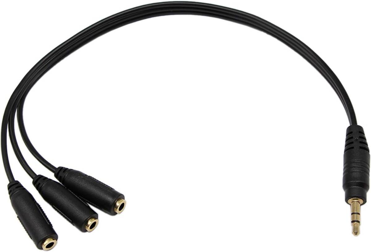 CERRXIAN 1FT 3.5mm stereo audio AUX cabinet 1/8 &#34;3.5mm stereo plug male ~3 x 1/8&#34;