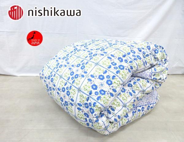 送料300円(税込)■eq128■西川 羽毛掛けふとん 150×210cm シングルロング 日本製 188000円相当【シンオク】