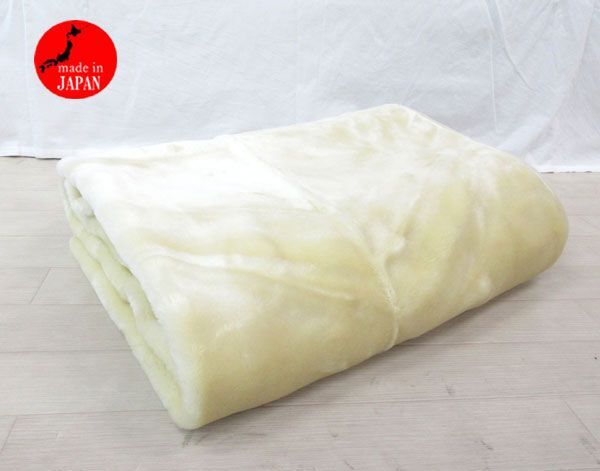 送料300円(税込)■eq028■ベッケン 温泉毛布 敷き毛布 ダブル ベージュ 日本製 8700円相当【シンオク】