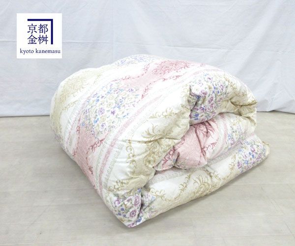 送料300円(税込)■eq062■京都金桝 しまや 羽毛掛布団 シングル 75000円相当【シンオク】
