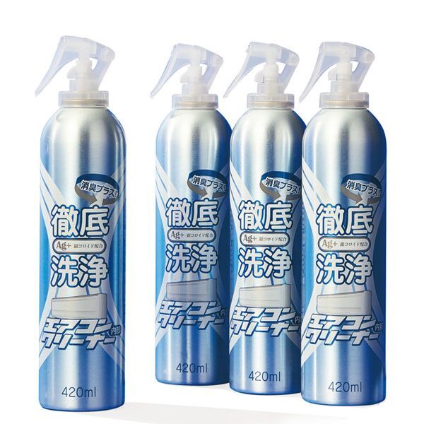 送料300円(税込)■ns162■エアコンクリーナー Aｇ消臭プラス 4本セット 8172円相当【シンオク】