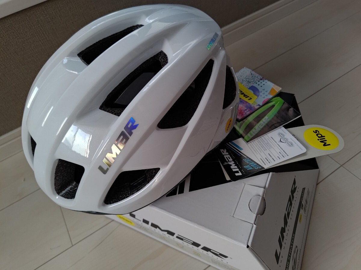 新品 LIMAR ヘルメット AIRSTRATOS MIPS L WF ＡＦLIMAR　IRIDESCENT WHITE Lサイズ（57-61cm） ヘルメット ロードバイク 自転車 ホワイト
