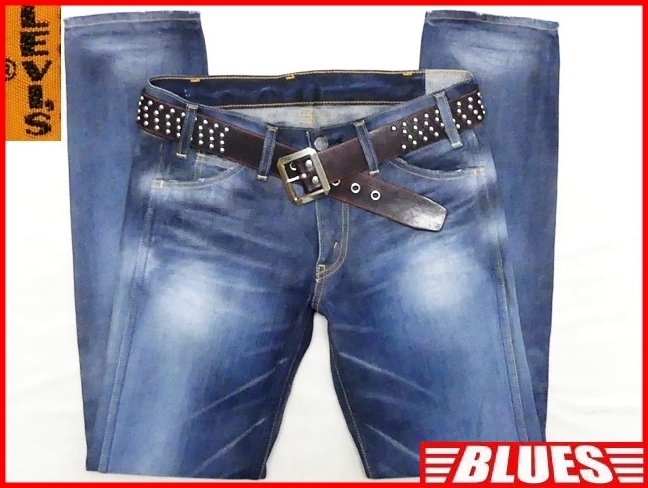 即決★リーバイス68606★W29 ビンテージ復刻 ジーンズ Levis メンズ オレンジタブ スキニー ビッグE スリム デニム カスタム ローライズ