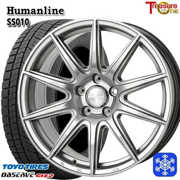 高崎 新品 冬セット ヒューマンライン SS-010 16x6.5J +38 5H114.3 トーヨータイヤ OBSERVE GIZ2 205/60R16インチ プリウスアルファ等