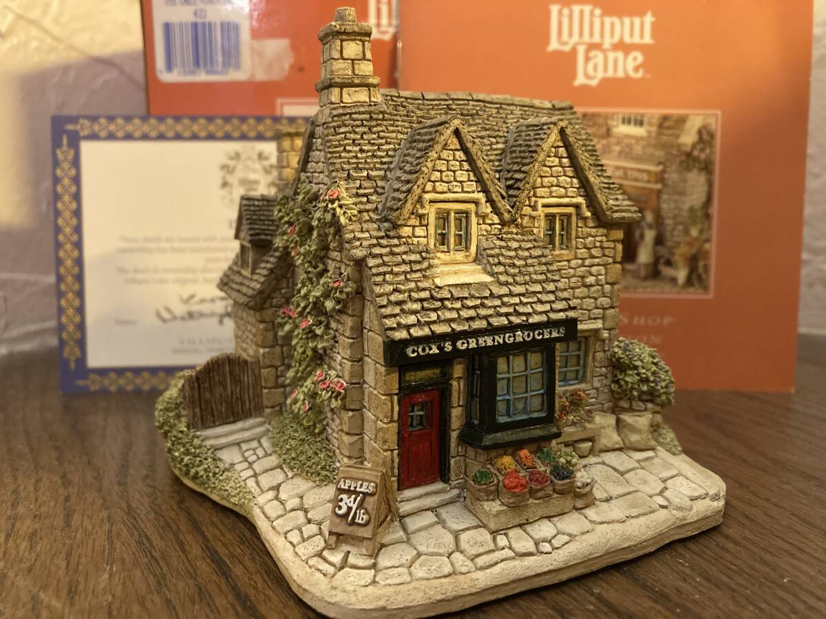 送料無料 英国製 ☆ LILLIPUT LANE リリパット レーン ☆ THE GREENGROCER'S 1991 VILLAGE SHOPS ☆ ミニチュアハウス 希少 送料無料 英国製 ☆ LILLIPUT LANE リリパット レーン ☆ THE GREENGROCER'S 1991 VILLAGE SHOPS ☆ ミニチュアハウス 希少