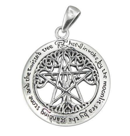 DD: Large Cut Out Tree Pentacle Pendant