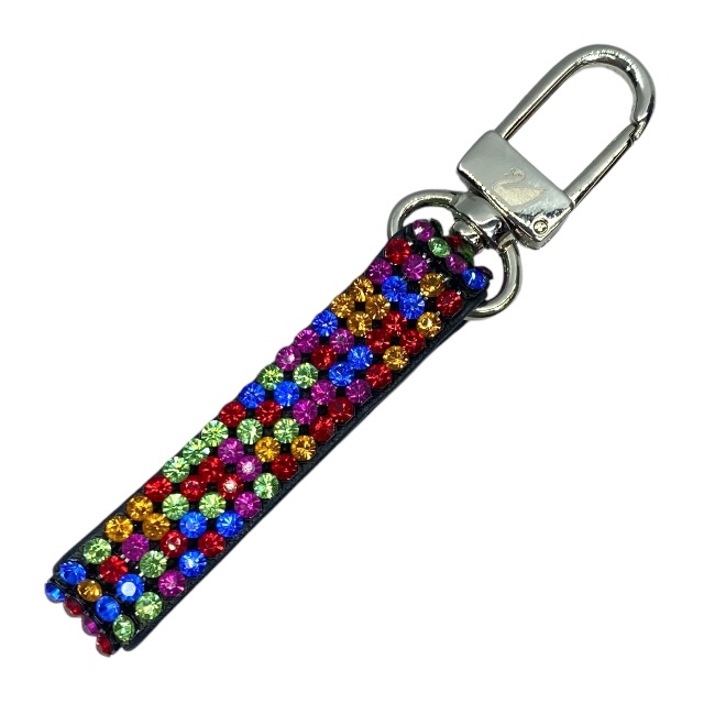 SWAROVSKI スワロフス キーホルダー チャーム バッグチャーム 小物 ラインストーン マルチカラ?