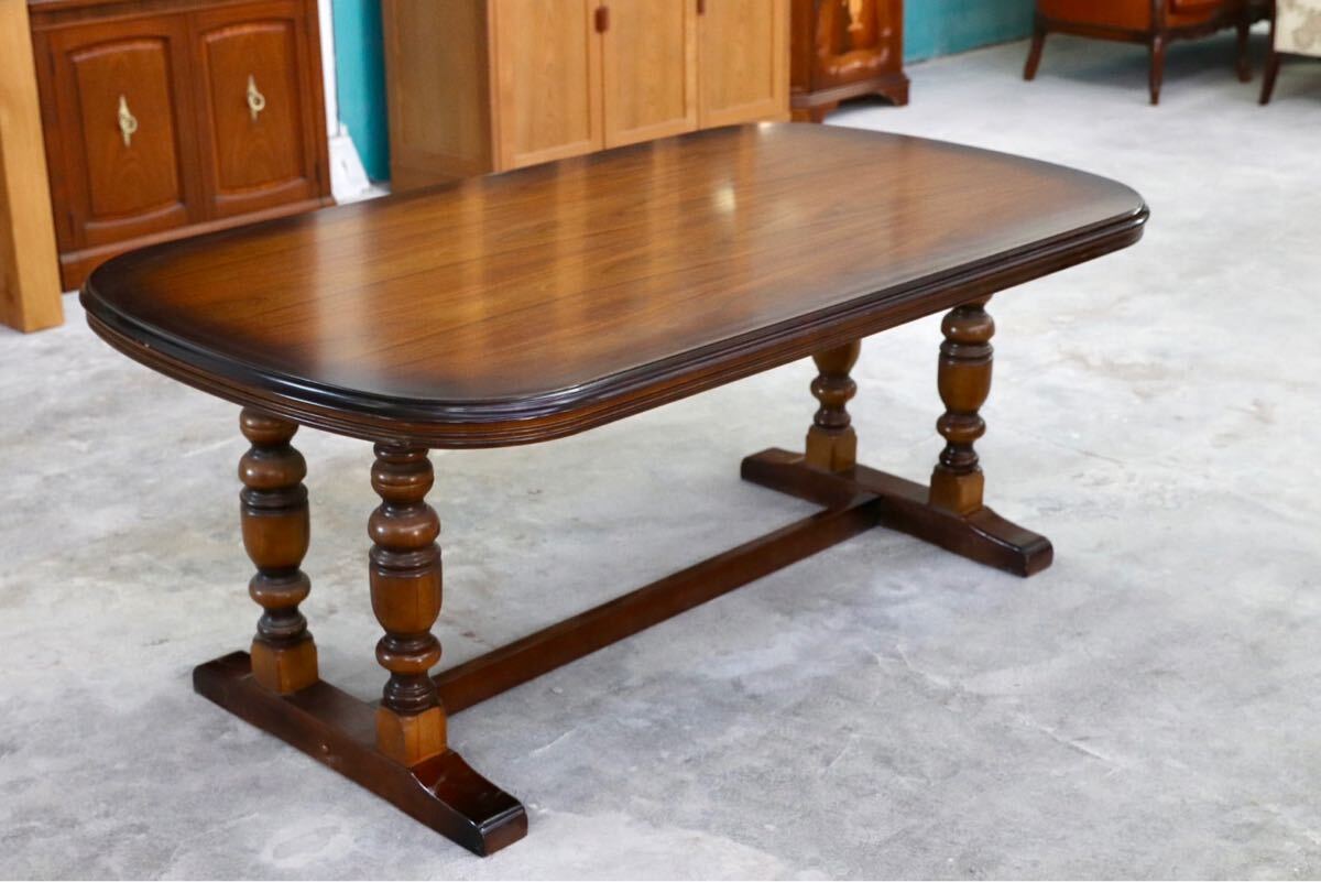GMHK473○karimoku / カリモク コロニアル ダイニングテーブル 食卓テーブル ブナ材 レトロ カントリー 国産家具 DC5260