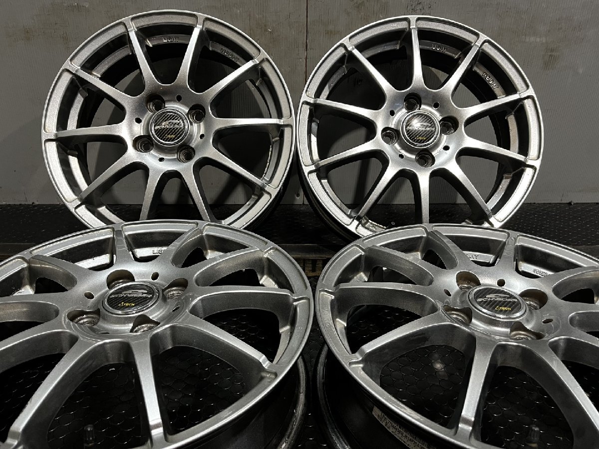 A-TECH SCHNEIDER エーテック シュナイダー 社外ホイール 15インチ 4本 4.5J4HPCD100+43 ハスラー タント N-BOX スペーシア等　(MHD237)