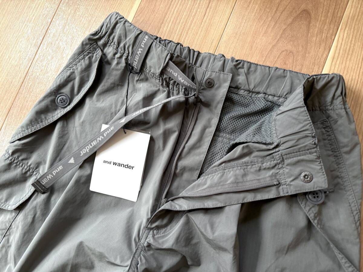 and wander / водоотталкивающий "губа" материалы oversized cargo pants / gray / size M / and wonder широкий Silhouette cargo милитари брюки 