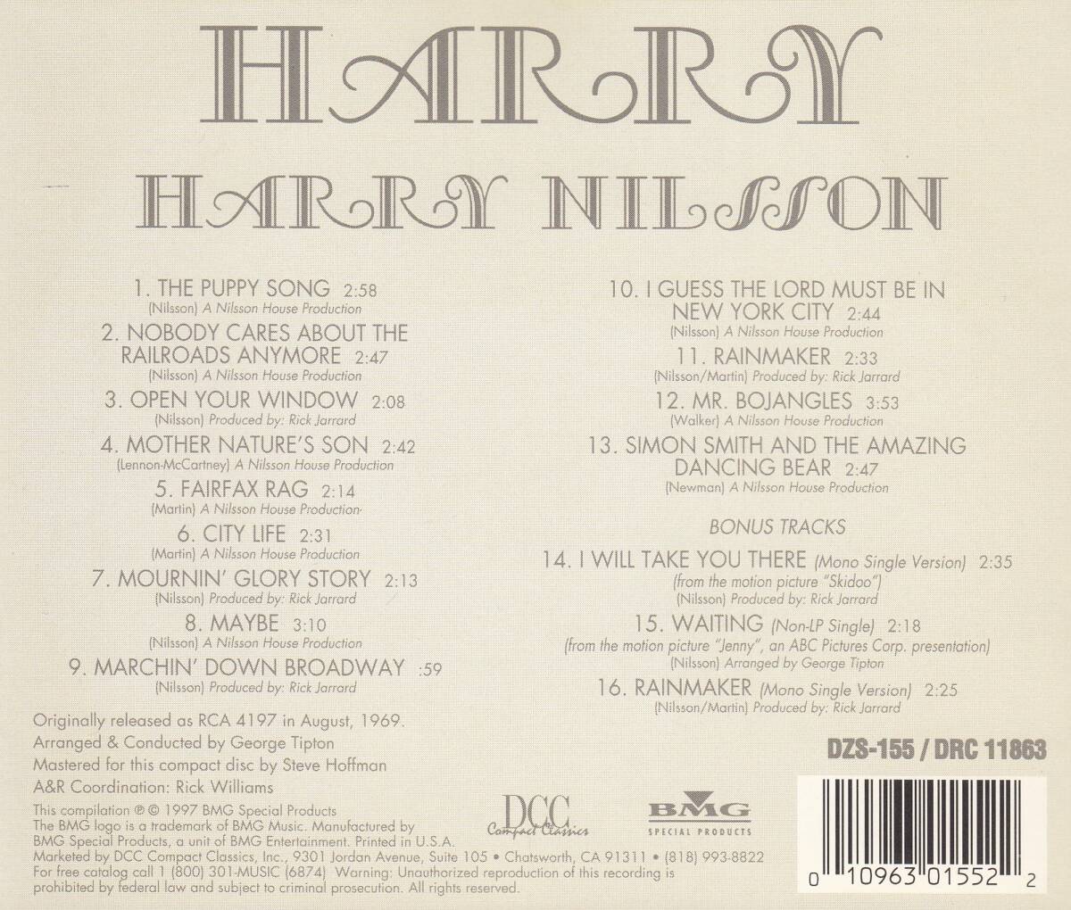 輸 Harry Nilsson Harry+3◆規(guī)格番號(hào)■DZS-155◆送料無料■即決●交渉有