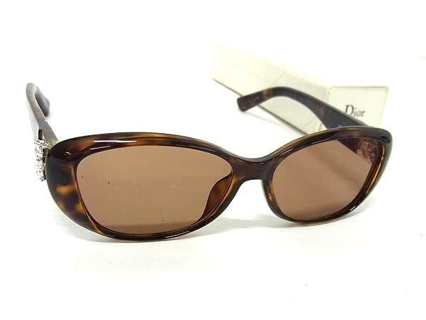 1円 ■美品■ ChristianDior クリスチャンディオール CD3273F サングラス 眼鏡 メガネ レディース ブラウン系 FB5702