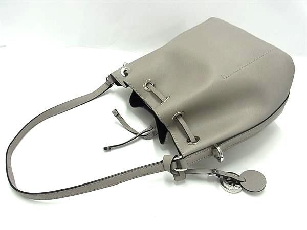 1円 ■美品■ MICHAEL KORS マイケルコース レザー 2WAY クロスボディ ショルダーバッグ 肩掛け 斜め掛け レディース グレー系 FD8211