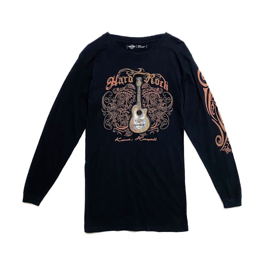Hard Rock CAFE ハードロックカフェ ハワイ プリント L/S Tシャツ L ギター レディース ロンT バイカー