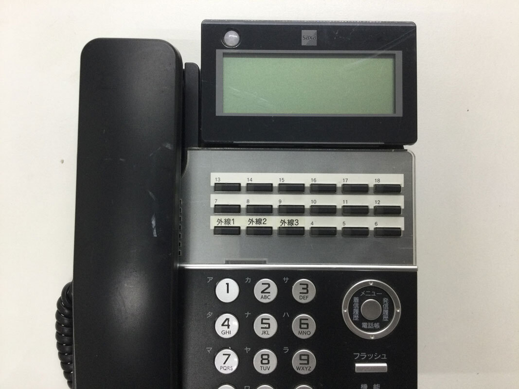 saxa( Saxa ) TD810(K) 18 кнопка стандарт телефонный аппарат ( чёрный ) повторное использование б/у телефон * с гарантией * Honshu бесплатная доставка *( контрольный номер 1828)