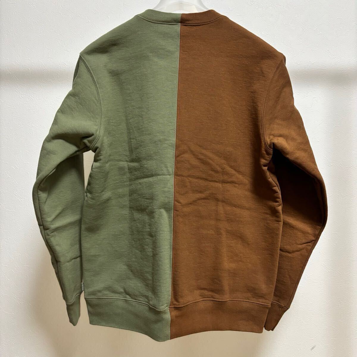 18fw Supreme Split Crewneck Sweatshirt Brown size S タグ 18fw Supreme Split Crewneck Sweatshirt Brown size S タグ