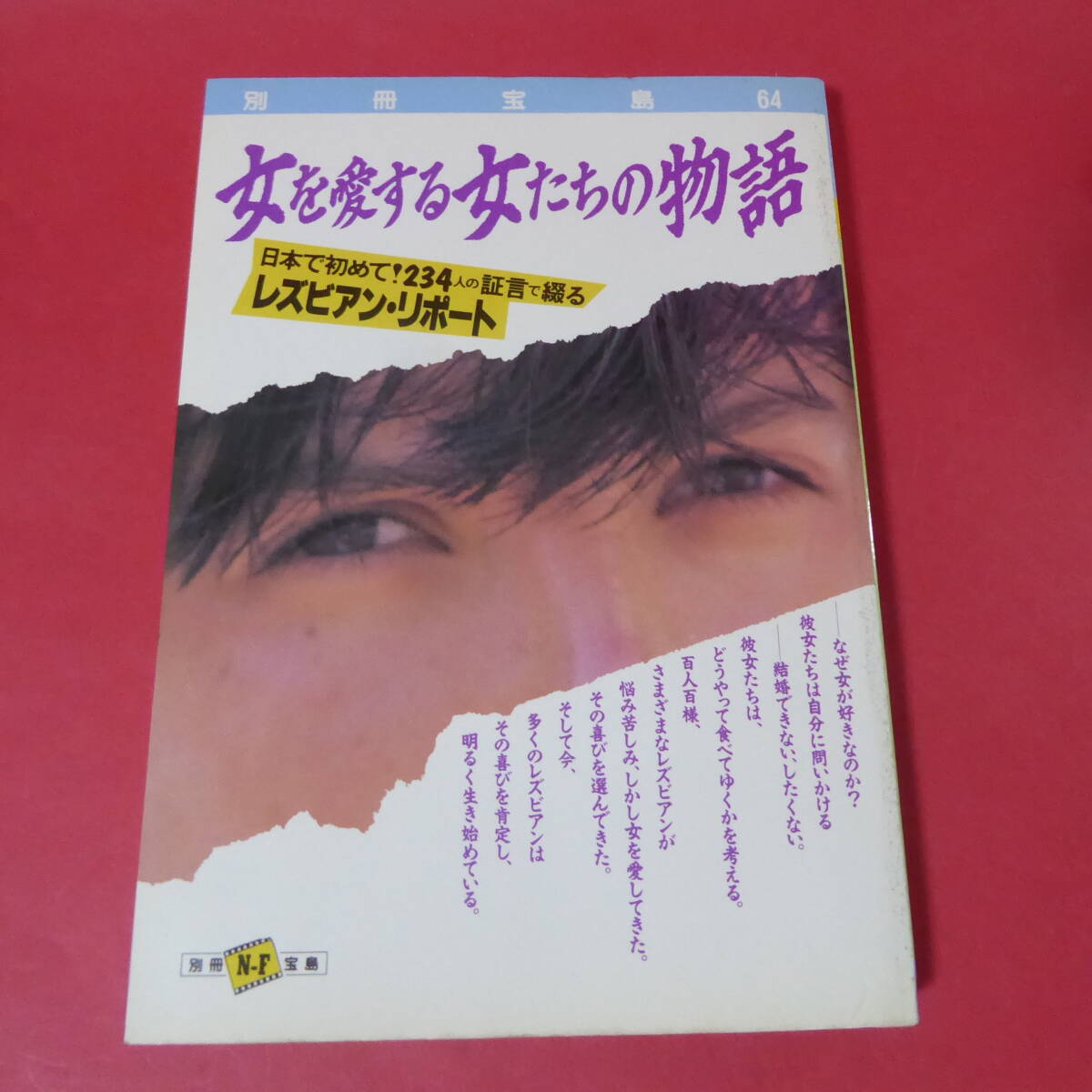 S1-241016☆別冊宝島　女を愛する女たちの物語　日本で初めて234人の証言で綴るレズビアン・リポート 1987年●人生/初体験/信念/ルポ