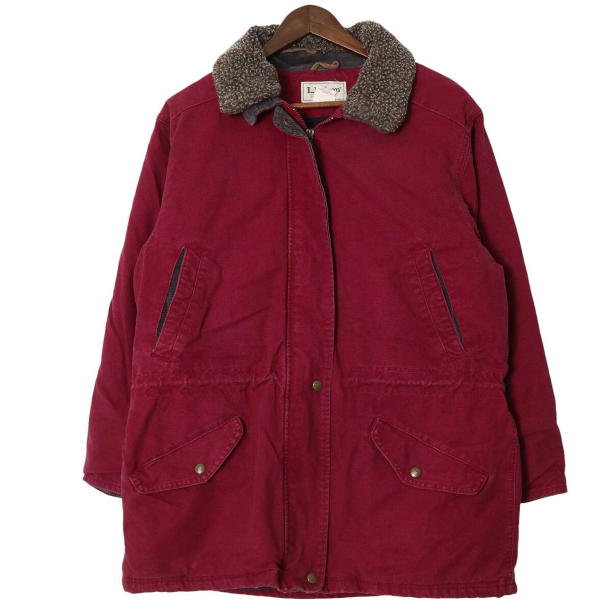 人気満点 (レディース レッド アウトドア ハンティングジャケット エルエルビーン L.L.Bean USA製 80年代 M) A1780 古着 中古 女性用