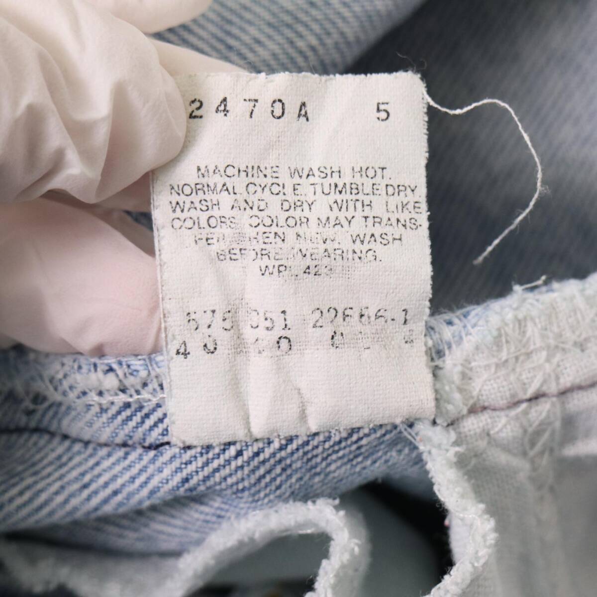 90 годы USA производства Levi's Levi's 540 Denim брюки большой размер голубой ( мужской W40 L32) б/у б/у одежда A1712