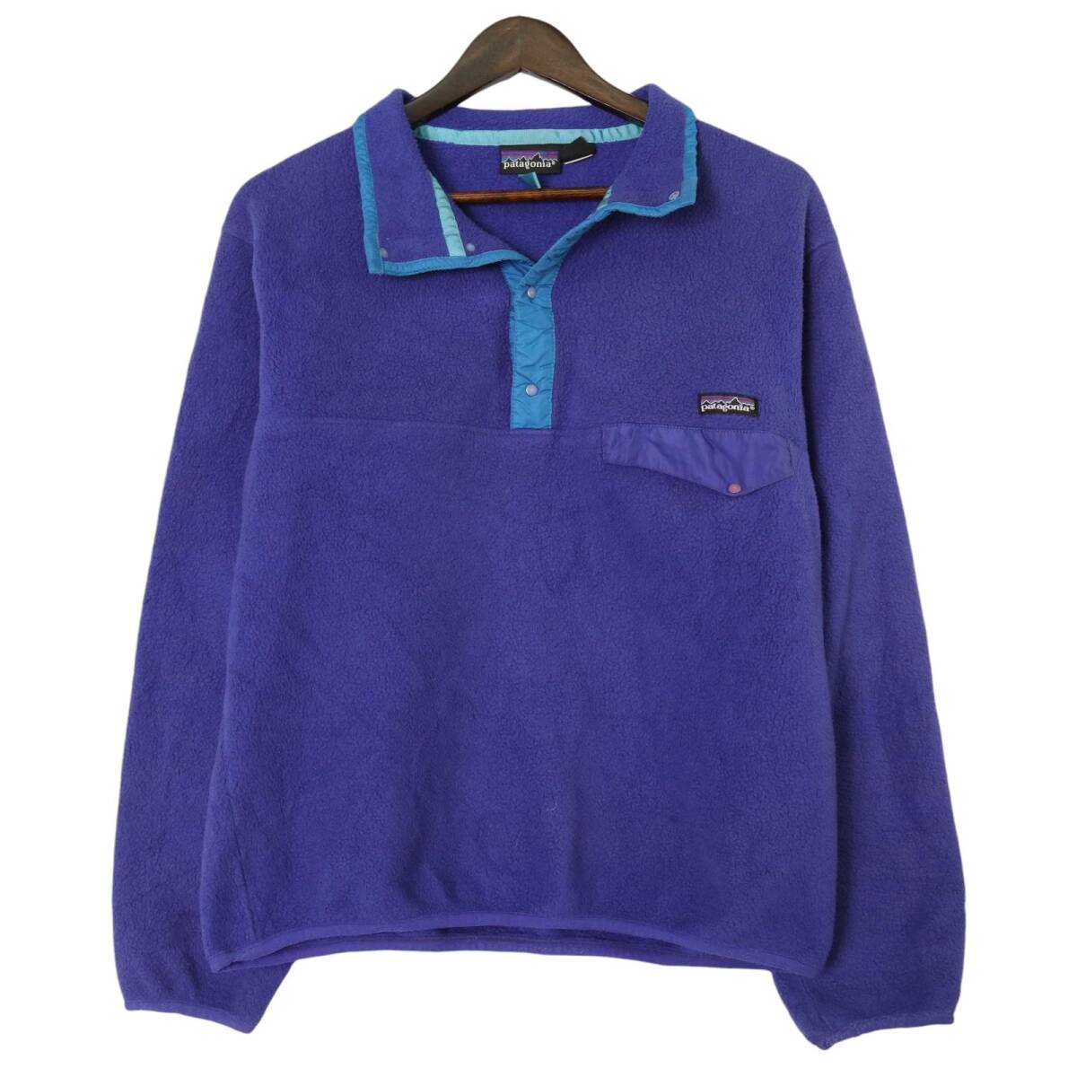 90年代 patagonia パタゴニア スナップT フリース フリースジャケット アウトドア パープル (メンズ M) 中古 古着 A2014