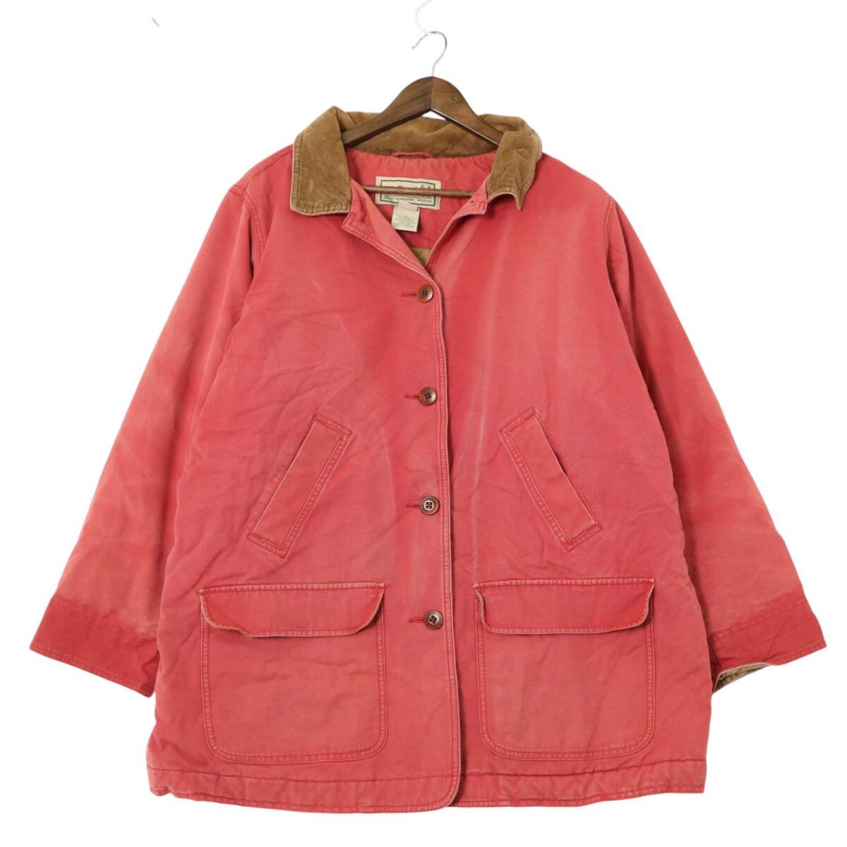 大型セールや時期 L.L.Bean エルエルビーン ハンティングジャケット アウトドア 大きいサイズ レッド (レディース 1X) 中古 古着 A2026 女性用