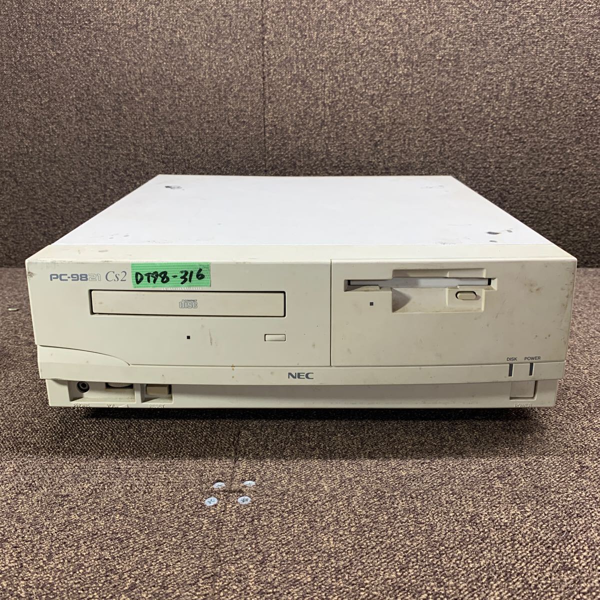 DT98-316 激安 PC98 デスクトップ NEC PC-9821 Cs2 S3 MEM 9216KB HDD欠品　メモリーチェックまで確認済み　ジャンク