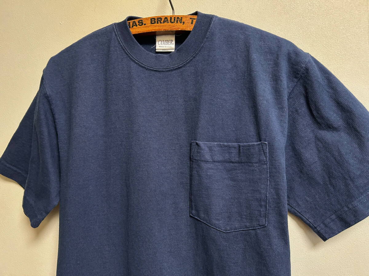 USA制 CAMBER キャンバー ポケット付き SMALL 無地 Tシャツ ポケT ヘビーウェイト アメカジ