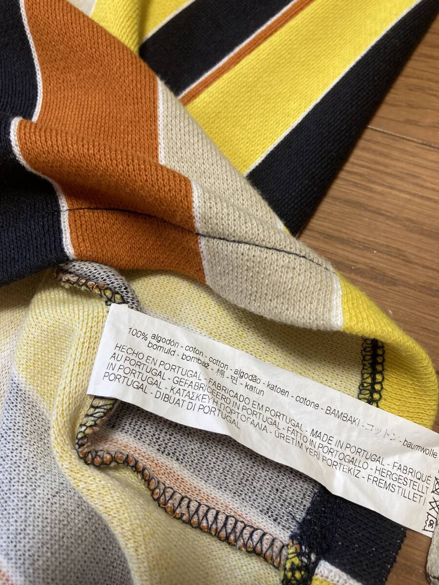 ZARA MAN ザラ マルチストライプ 半袖 サマーニット ハーフジップ ポロシャツ