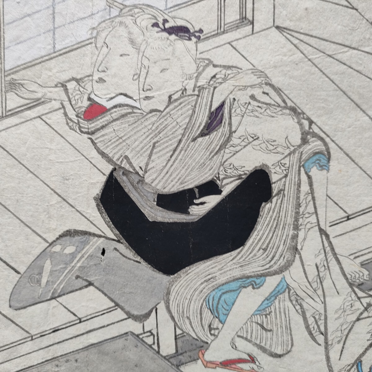 明治? 墨摺 春画 浮世絵 木版画 艶本 枕絵 美人画 花魁 遊女 明治? 墨摺 春画 浮世絵 木版画 艶本 枕絵 美人画 花魁 遊女