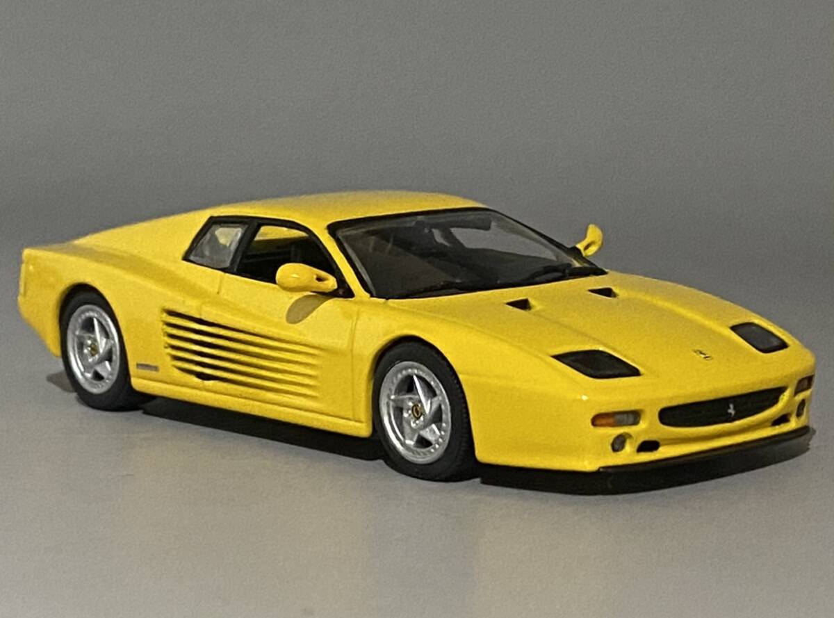 Minichamps 1/43 Ferrari Testarossa 512 M Giallo ◆ Designed by Pininfarina, 4.9L Tipo F113 Flat-12 ◆ フェラーリ テスタロッサ