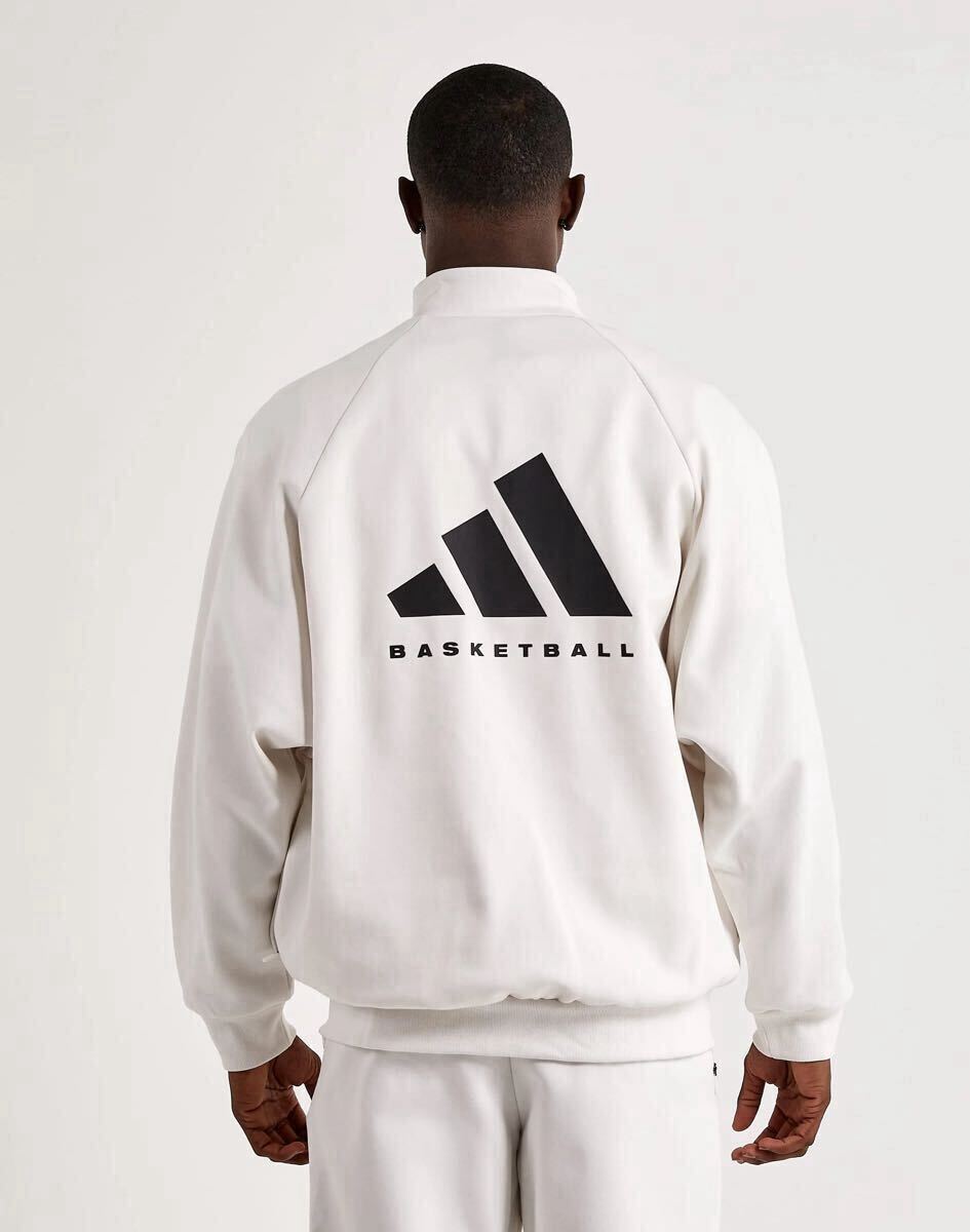 新品未使用 アディダス【M】フルジップ ジャケット 定価13200円 adidas スウェット スポーツ カジュアル 白 長(zhǎng)袖 ジャージ 9271 basket