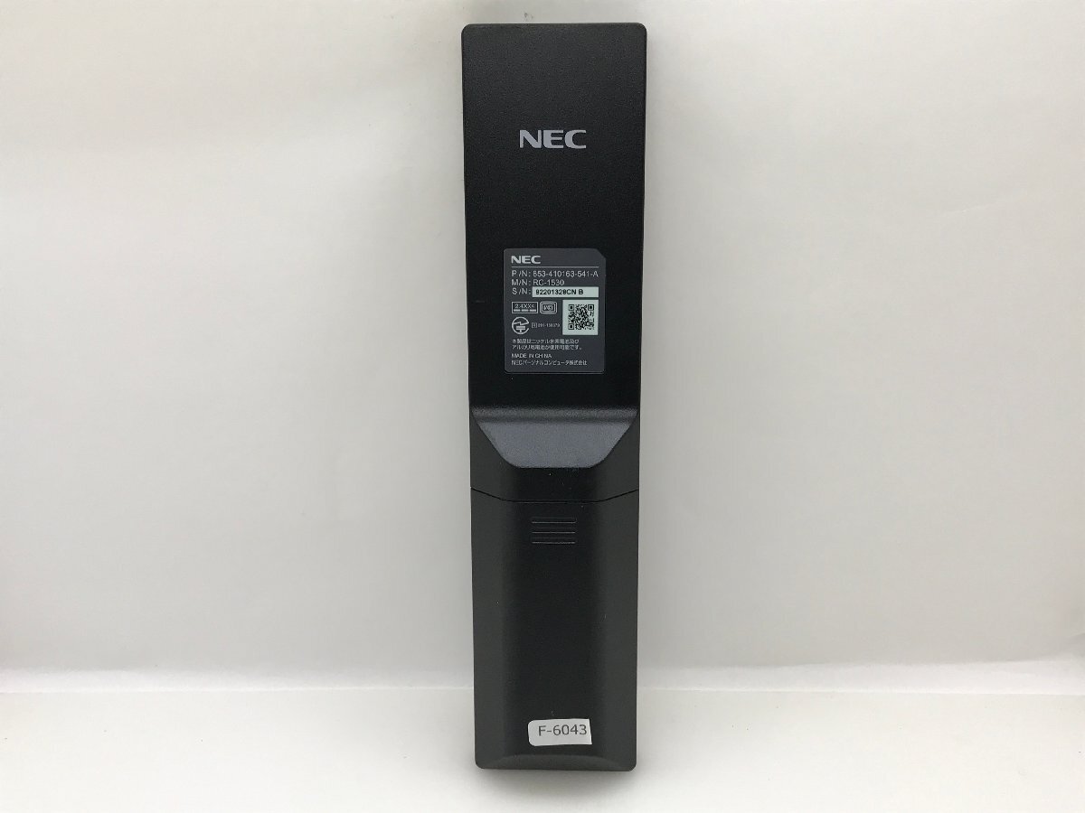 NEC　LAVIE　リモコン　RC-1530　中古品F-6043