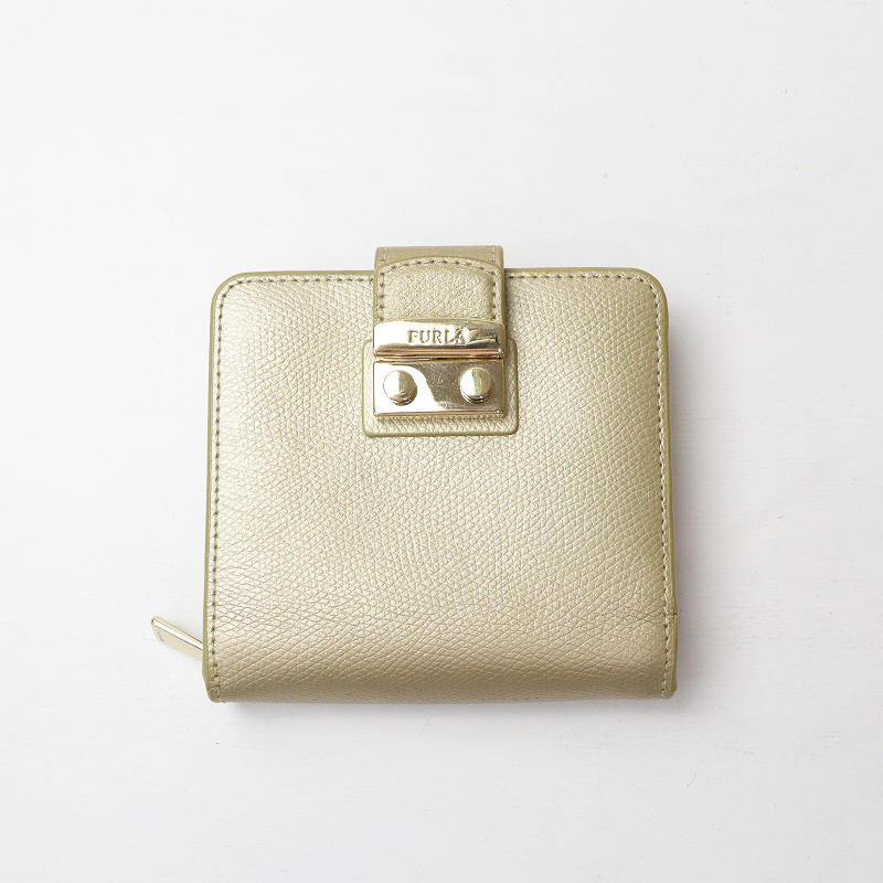 フルラ FURLA メトロポリス 二つ折り ウォレット /シャンパン サイフ 財布 カードケース【2400014030457】