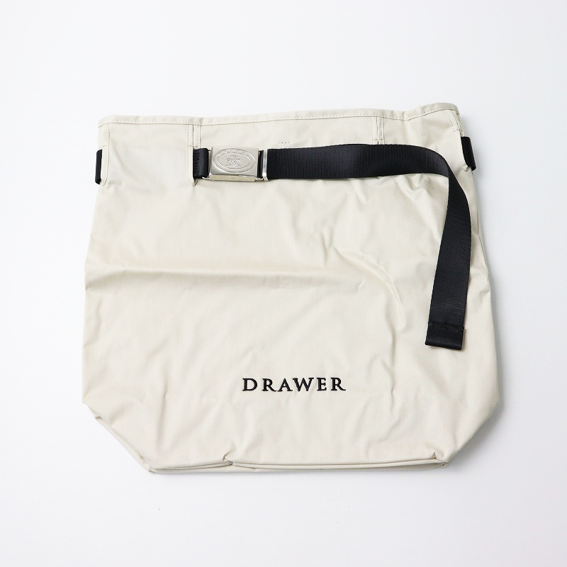 未使用 ドゥロワー Drawer ロゴ トートバッグ/ベージュ ノベルティ ハンドバッグ バックル 鞄【2400014109825】
