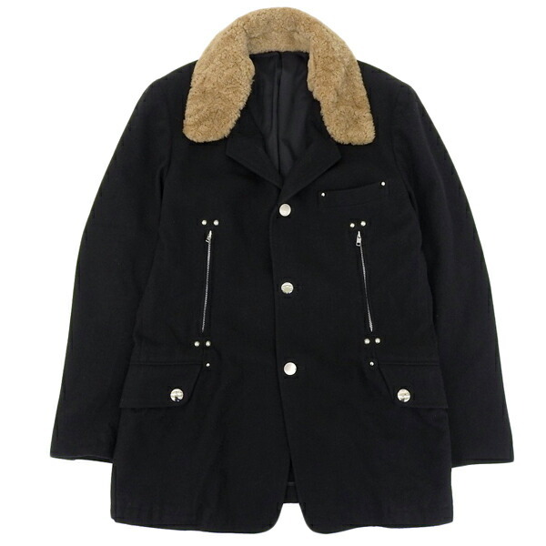 ◆美品◆ ヨウジヤマモト Yohji Yamamoto デザインジャケット アウター トップス メンズ ブラック size2 HN-J62-121 2005AW [Y03276]_画像1