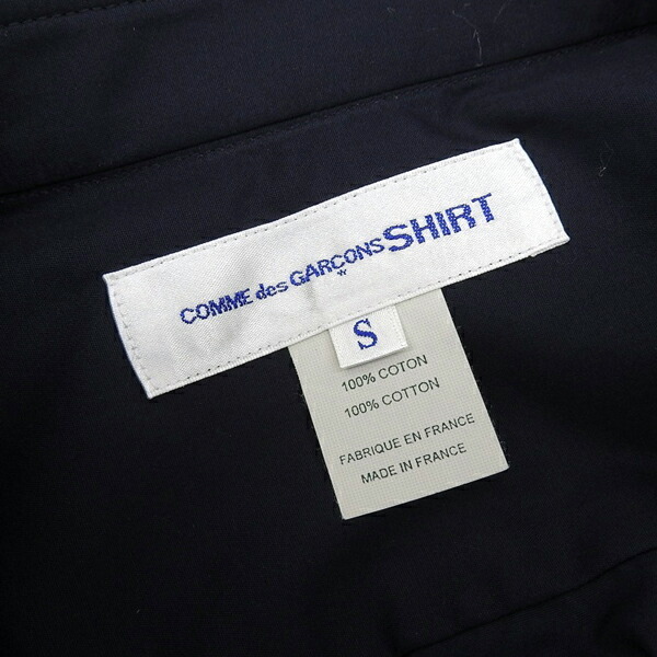 * прекрасный товар * Comme des Garcons рубашка COMME DES GARCONS SHIRT хлопок линия лоскутное шитье рубашка мужской темно-синий синий серия S W17069 [Y03278]