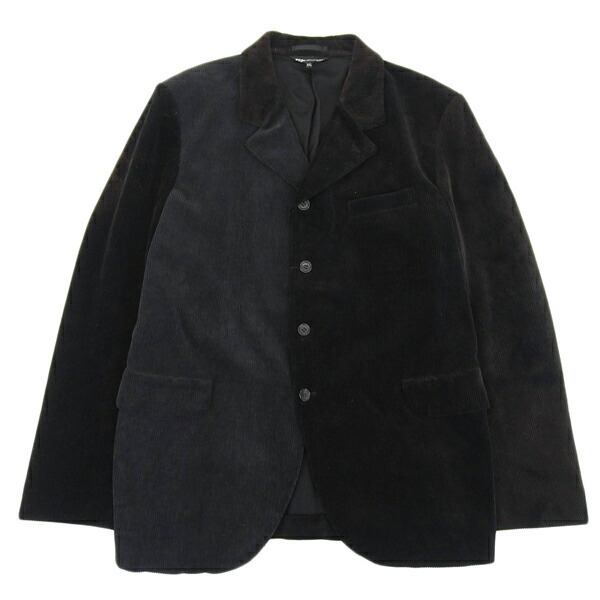 【5月22日値下げ】◆美品◆ ブラックコムデギャルソン BLACK COMME DES GARCONS コットン USED加工 コーデュロイ ジャケット メンズ 黒 siz