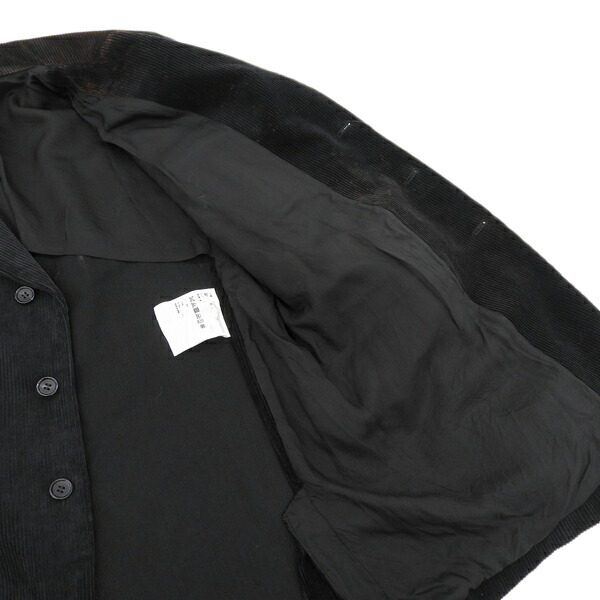 【5月22日値下げ】◆美品◆ ブラックコムデギャルソン BLACK COMME DES GARCONS コットン USED加工 コーデュロイ ジャケット メンズ 黒 siz