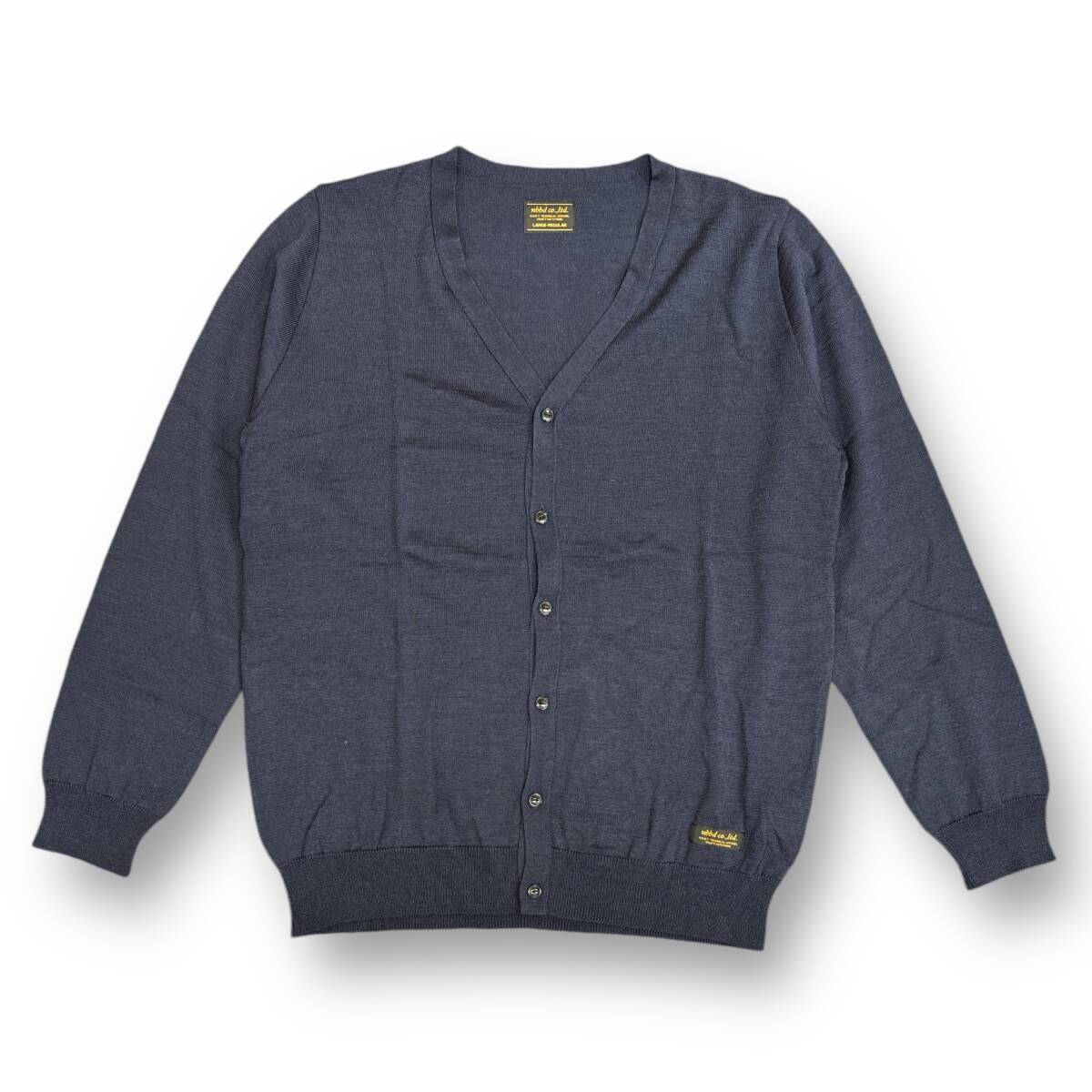 ● NEIGHBORHOOD 13AW BASIC . KNIT / AW-CARDIGAN . LS ハイゲージ カーディガン ニット ネイバーフッド 132ORNH-KNM03 ネイビー L