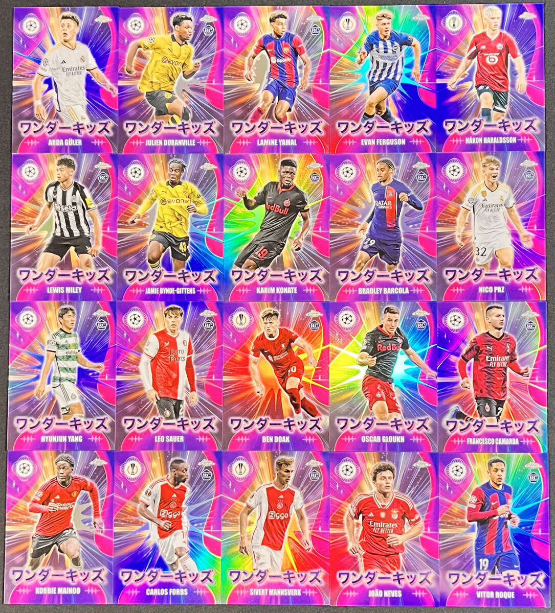 2024 Topps UEFA CL Japan Edition WONDERKIDS Complete 20 cards set #ワンダーキッズ #Guler #Mainoo #Yamal RC