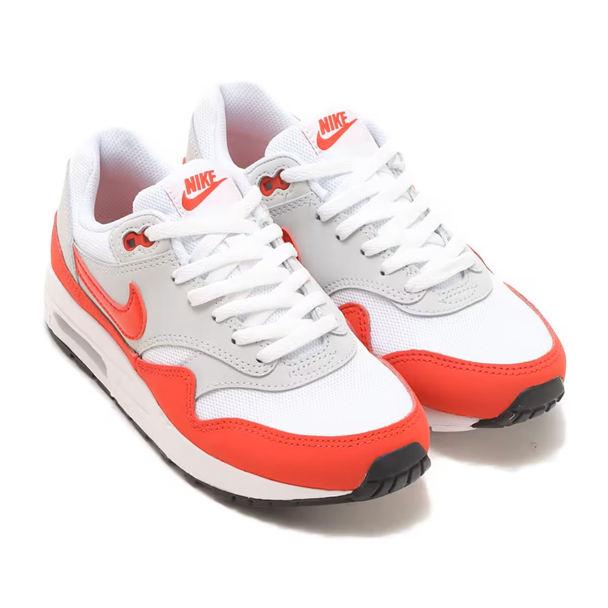 ナイキ エア マックス 1 GS 20cm ホワイト レッド 税込定価13200円 NIKE AIR MAX 1 (GS) キッズ レディース スニーカー 白 赤