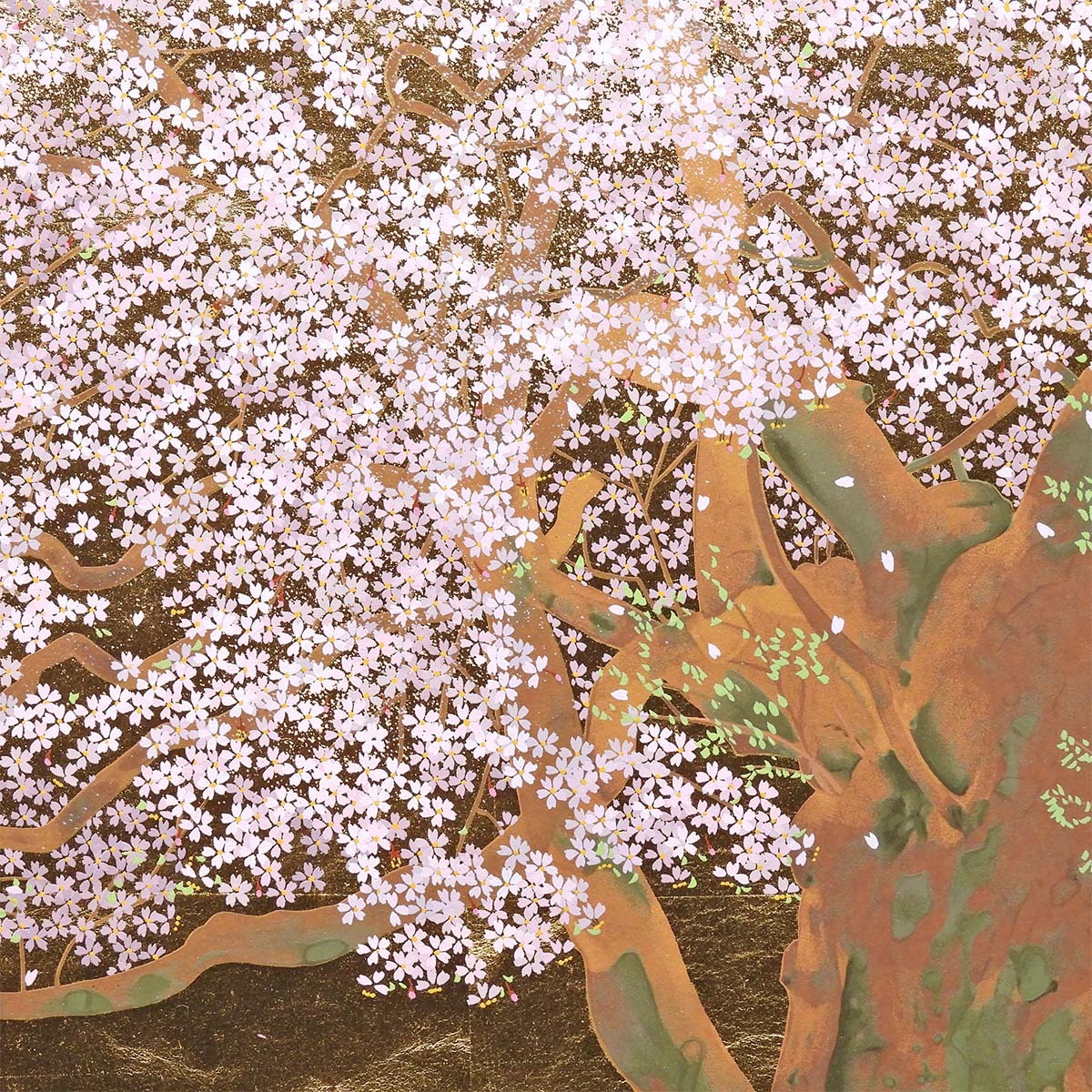 値下げ】風景画 油絵 中島千波 桜花 大型油彩 額付き 手描き 値下げ】風景画 油絵 中島千波 桜花 大型油彩 額付き 手描き
