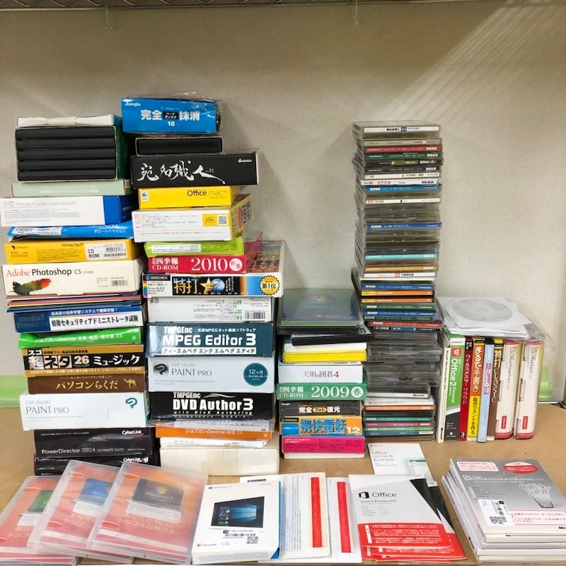 【ジャンク】 PCソフト まとめ売り 筆まめ 会計 経理 SauceNext Microsoft office 2019 Windows 7 10 pro ultimate 他 多数 240927SK040089
