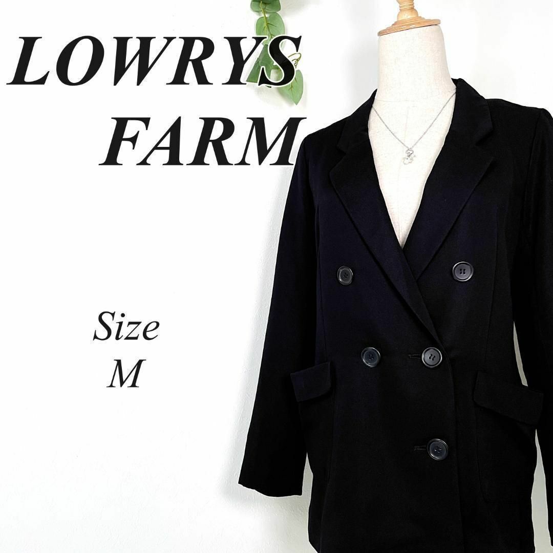 LOWRYS FARM ローリーズファーム ダブルボタン ジャケット ローリーズファーム ブラック M 上著 フォーマル ゆったり